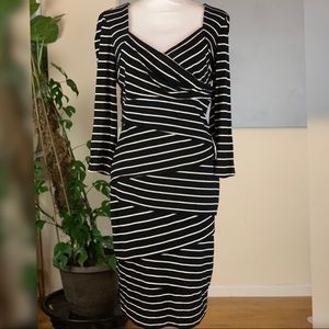 White House Black Market slimming striped dress